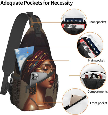 Sling Bag Crossbody Backpack Hiking Travel Daypack Chest Bag Lightweight Shoulder Bag For Women Men Gift