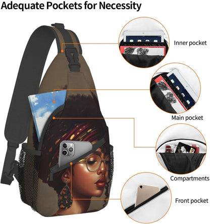 Sling Bag Crossbody Backpack Hiking Travel Daypack Chest Bag Lightweight Shoulder Bag For Women Men Gift