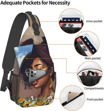 Sling Bag Crossbody Backpack Hiking Travel Daypack Chest Bag Lightweight Shoulder Bag For Women Men Gift