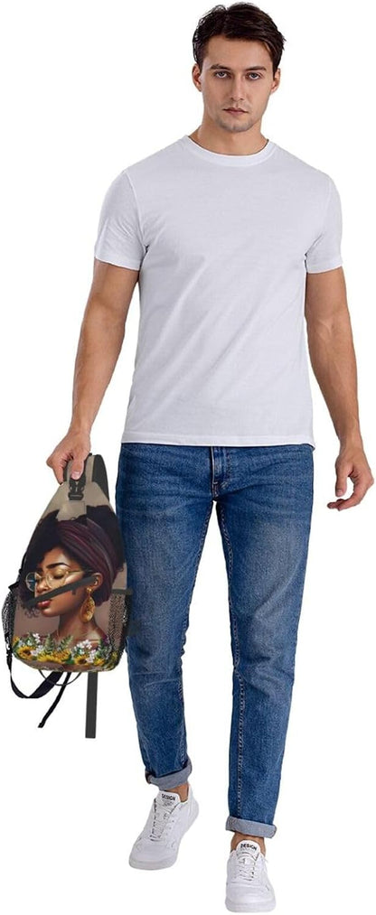 Sling Bag Crossbody Backpack Hiking Travel Daypack Chest Bag Lightweight Shoulder Bag For Women Men Gift