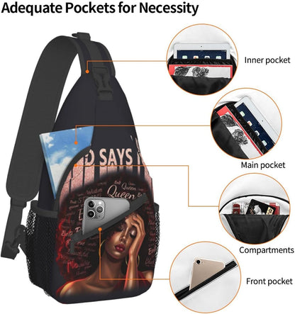 Sling Bag Crossbody Backpack Hiking Travel Daypack Chest Bag Lightweight Shoulder Bag For Women Men Gift