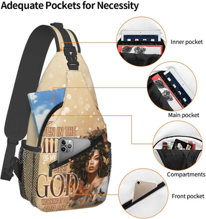 Sling Bag Crossbody Backpack Hiking Travel Daypack Chest Bag Lightweight Shoulder Bag For Women Men Gift