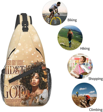Sling Bag Crossbody Backpack Hiking Travel Daypack Chest Bag Lightweight Shoulder Bag For Women Men Gift