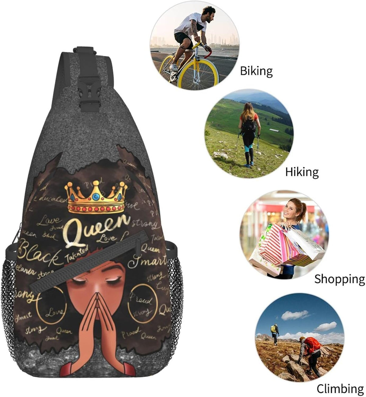 Sling Bag Crossbody Backpack Hiking Travel Daypack Chest Bag Lightweight Shoulder Bag For Women Men Gift