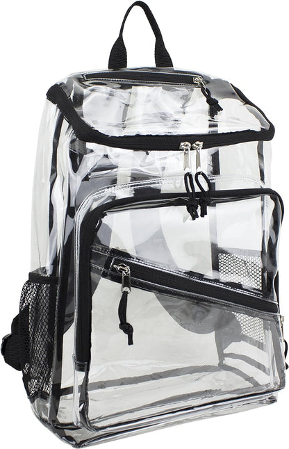 Clear Bag for Work Shopping Bags for Women Transparent PVC Clear Gym Bag See Through Heavy Duty Backpack Book Bag