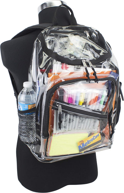 Clear Bag for Work Shopping Bags for Women Transparent PVC Clear Gym Bag See Through Heavy Duty Backpack Book Bag