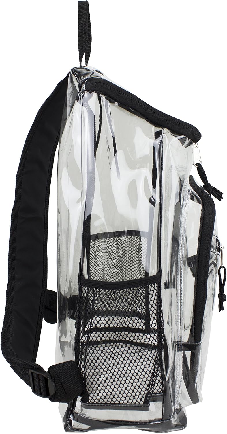 Clear Bag for Work Shopping Bags for Women Transparent PVC Clear Gym Bag See Through Heavy Duty Backpack Book Bag