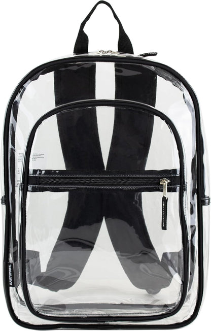 Clear Bag for Work Shopping Bags for Women Transparent PVC Clear Gym Bag See Through Heavy Duty Backpack Book Bag