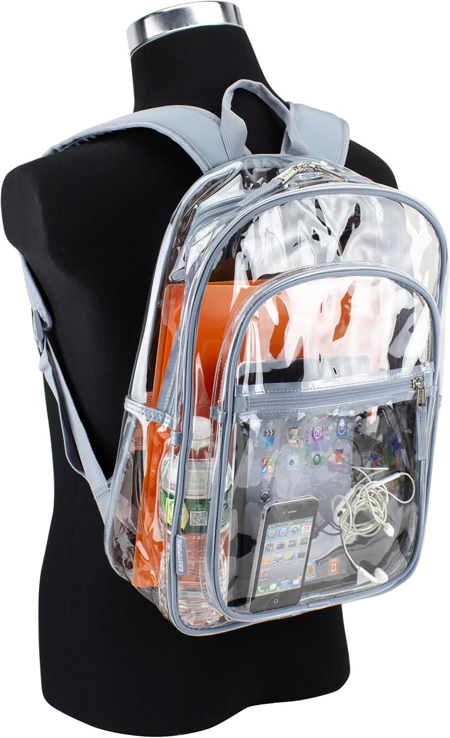 Clear Bag for Work Shopping Bags for Women Transparent PVC Clear Gym Bag See Through Heavy Duty Backpack Book Bag