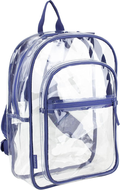Clear Bag for Work Shopping Bags for Women Transparent PVC Clear Gym Bag See Through Heavy Duty Backpack Book Bag