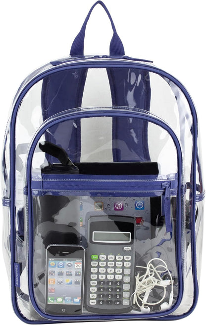 Clear Bag for Work Shopping Bags for Women Transparent PVC Clear Gym Bag See Through Heavy Duty Backpack Book Bag