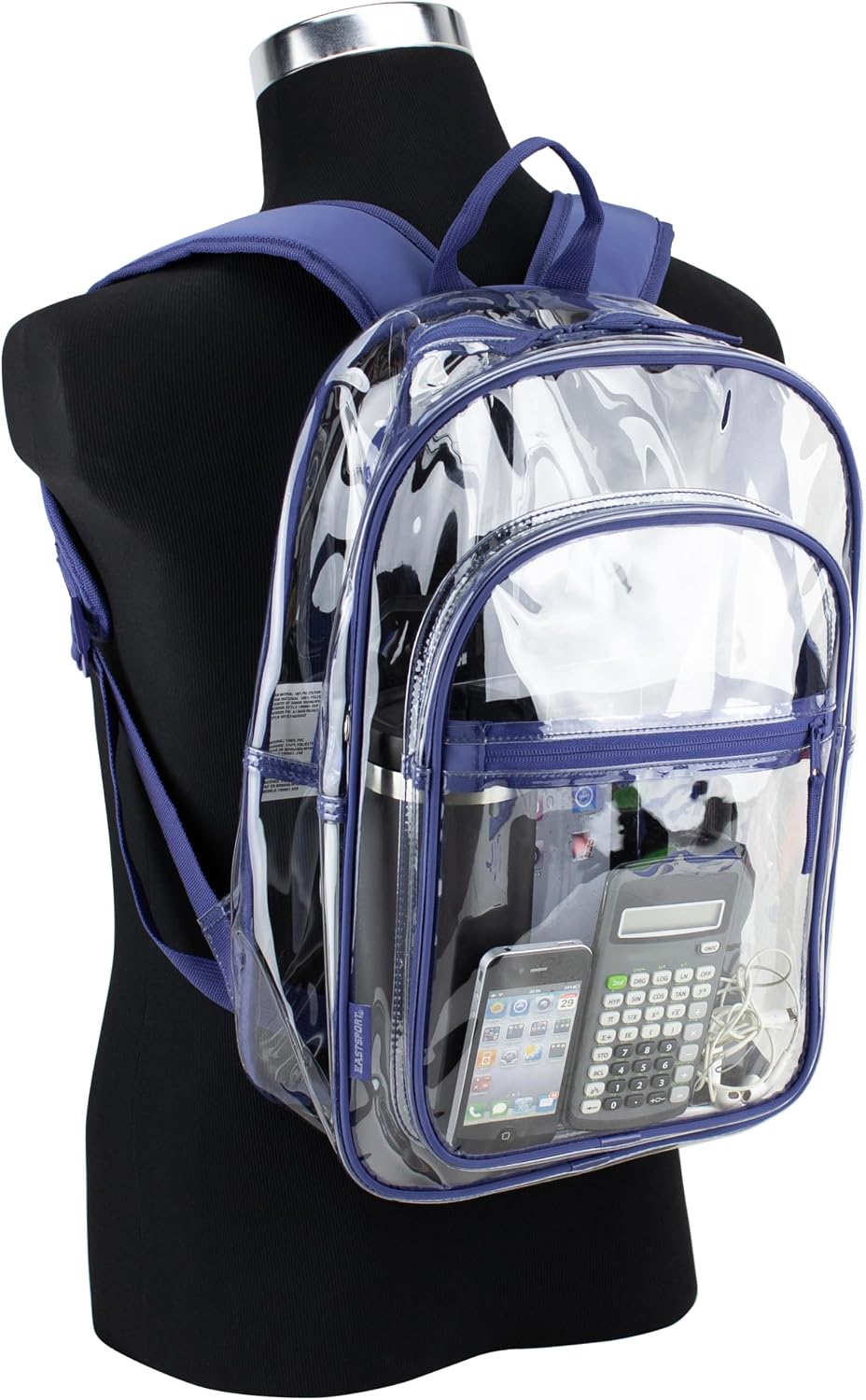 Clear Bag for Work Shopping Bags for Women Transparent PVC Clear Gym Bag See Through Heavy Duty Backpack Book Bag