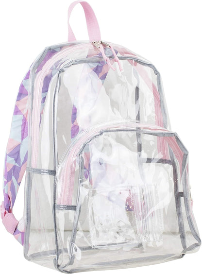 Clear Bag for Work Shopping Bags for Women Transparent PVC Clear Gym Bag See Through Heavy Duty Backpack Book Bag