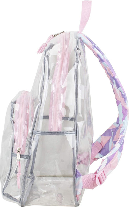 Clear Bag for Work Shopping Bags for Women Transparent PVC Clear Gym Bag See Through Heavy Duty Backpack Book Bag