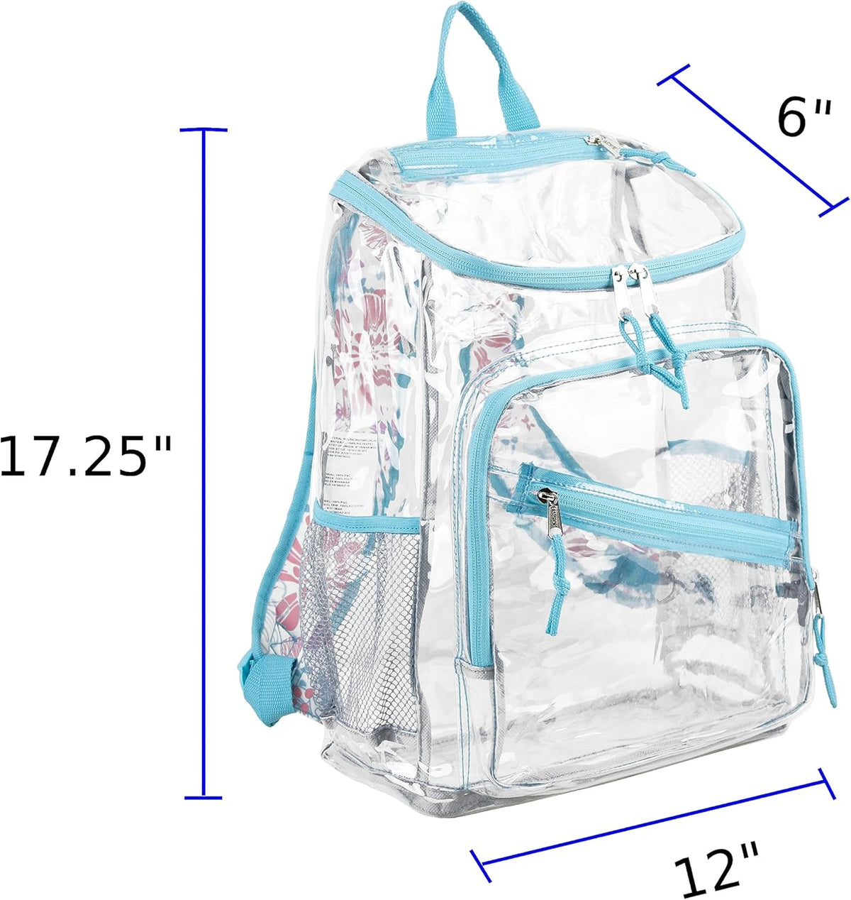 Clear Bag for Work Shopping Bags for Women Transparent PVC Clear Gym Bag See Through Heavy Duty Backpack Book Bag