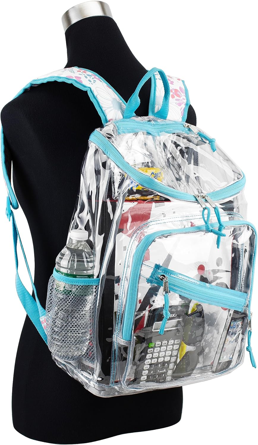 Clear Bag for Work Shopping Bags for Women Transparent PVC Clear Gym Bag See Through Heavy Duty Backpack Book Bag