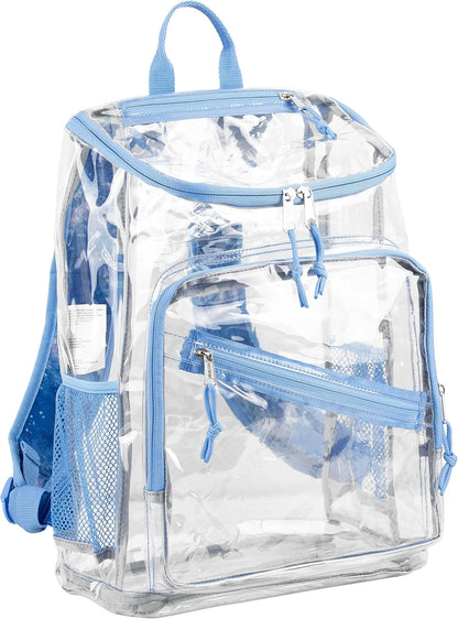 Clear Bag for Work Shopping Bags for Women Transparent PVC Clear Gym Bag See Through Heavy Duty Backpack Book Bag