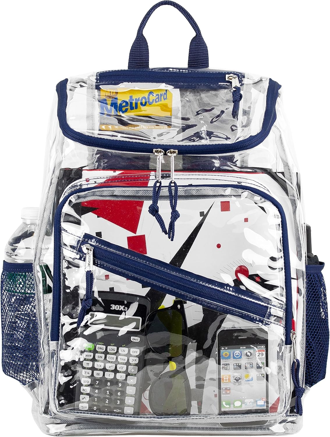 Clear Bag for Work Shopping Bags for Women Transparent PVC Clear Gym Bag See Through Heavy Duty Backpack Book Bag