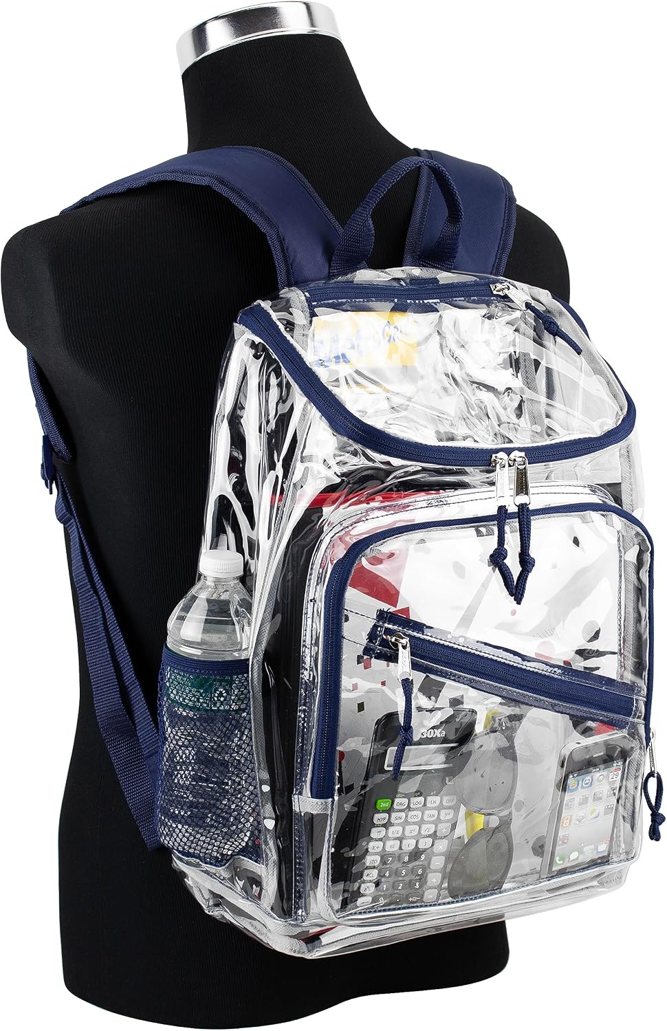 Clear Bag for Work Shopping Bags for Women Transparent PVC Clear Gym Bag See Through Heavy Duty Backpack Book Bag