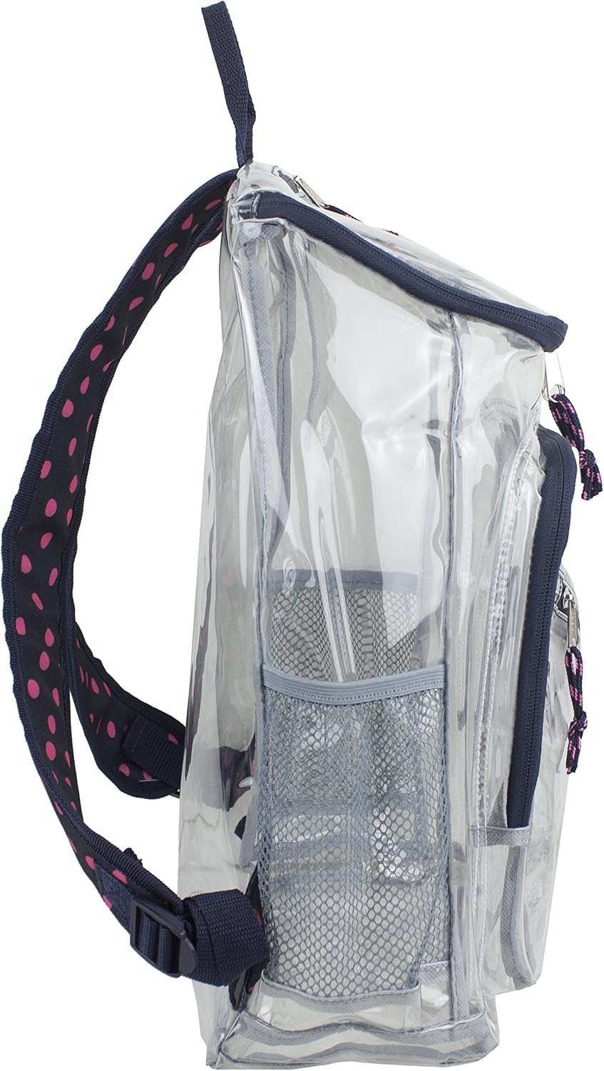 Clear Bag for Work Shopping Bags for Women Transparent PVC Clear Gym Bag See Through Heavy Duty Backpack Book Bag