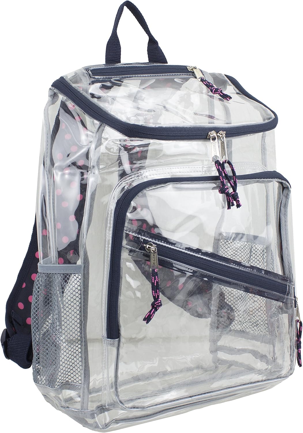 Clear Bag for Work Shopping Bags for Women Transparent PVC Clear Gym Bag See Through Heavy Duty Backpack Book Bag