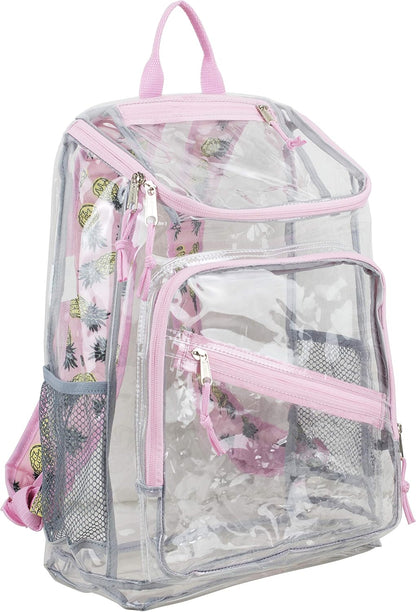 Clear Bag for Work Shopping Bags for Women Transparent PVC Clear Gym Bag See Through Heavy Duty Backpack Book Bag