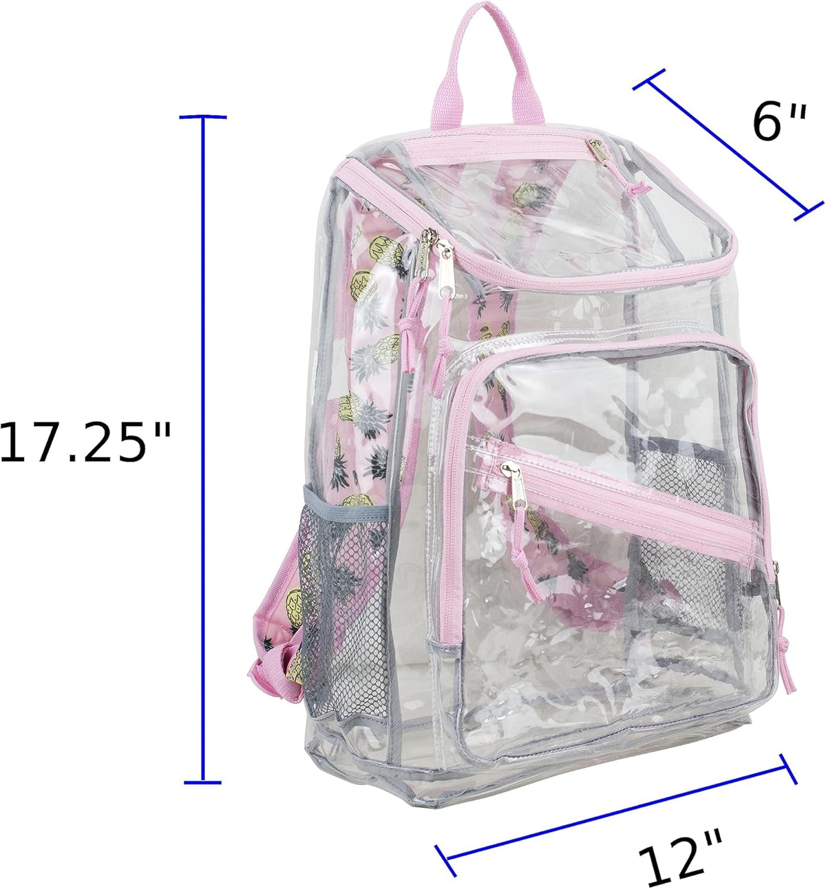 Clear Bag for Work Shopping Bags for Women Transparent PVC Clear Gym Bag See Through Heavy Duty Backpack Book Bag