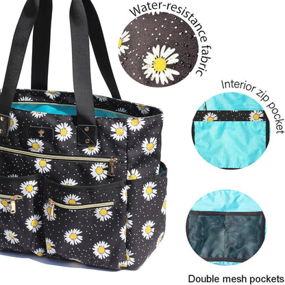 Weekender Bag Carry On Bag Overnight Tote Travel Duffle with 13 Pockets for Travel,Work，Gym,Beach,Teacher,Nurse