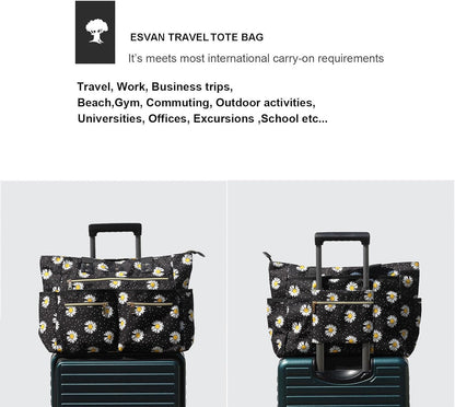 Weekender Bag Carry On Bag Overnight Tote Travel Duffle with 13 Pockets for Travel,Work，Gym,Beach,Teacher,Nurse