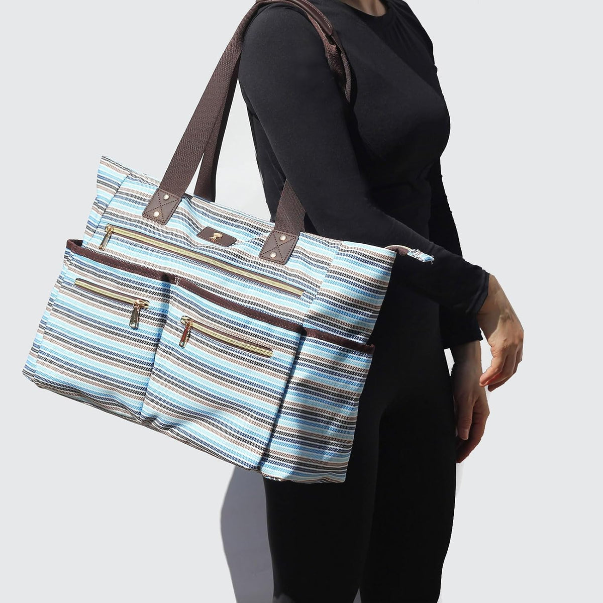 Weekender Bag Carry On Bag Overnight Tote Travel Duffle with 13 Pockets for Travel,Work，Gym,Beach,Teacher,Nurse