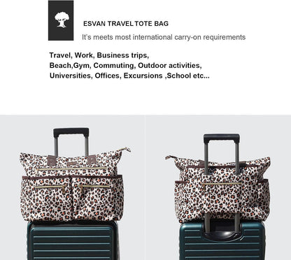 Weekender Bag Carry On Bag Overnight Tote Travel Duffle with 13 Pockets for Travel,Work，Gym,Beach,Teacher,Nurse