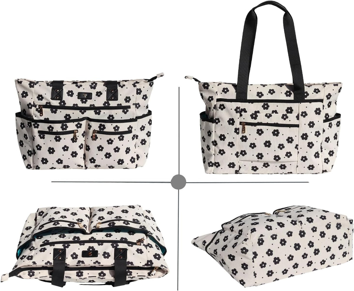 Weekender Bag Carry On Bag Overnight Tote Travel Duffle with 13 Pockets for Travel,Work，Gym,Beach,Teacher,Nurse