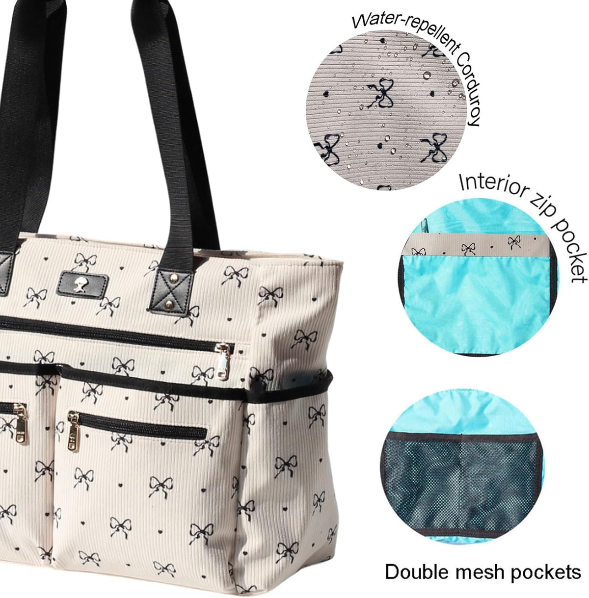 Weekender Bag Carry On Bag Overnight Tote Travel Duffle with 13 Pockets for Travel,Work，Gym,Beach,Teacher,Nurse