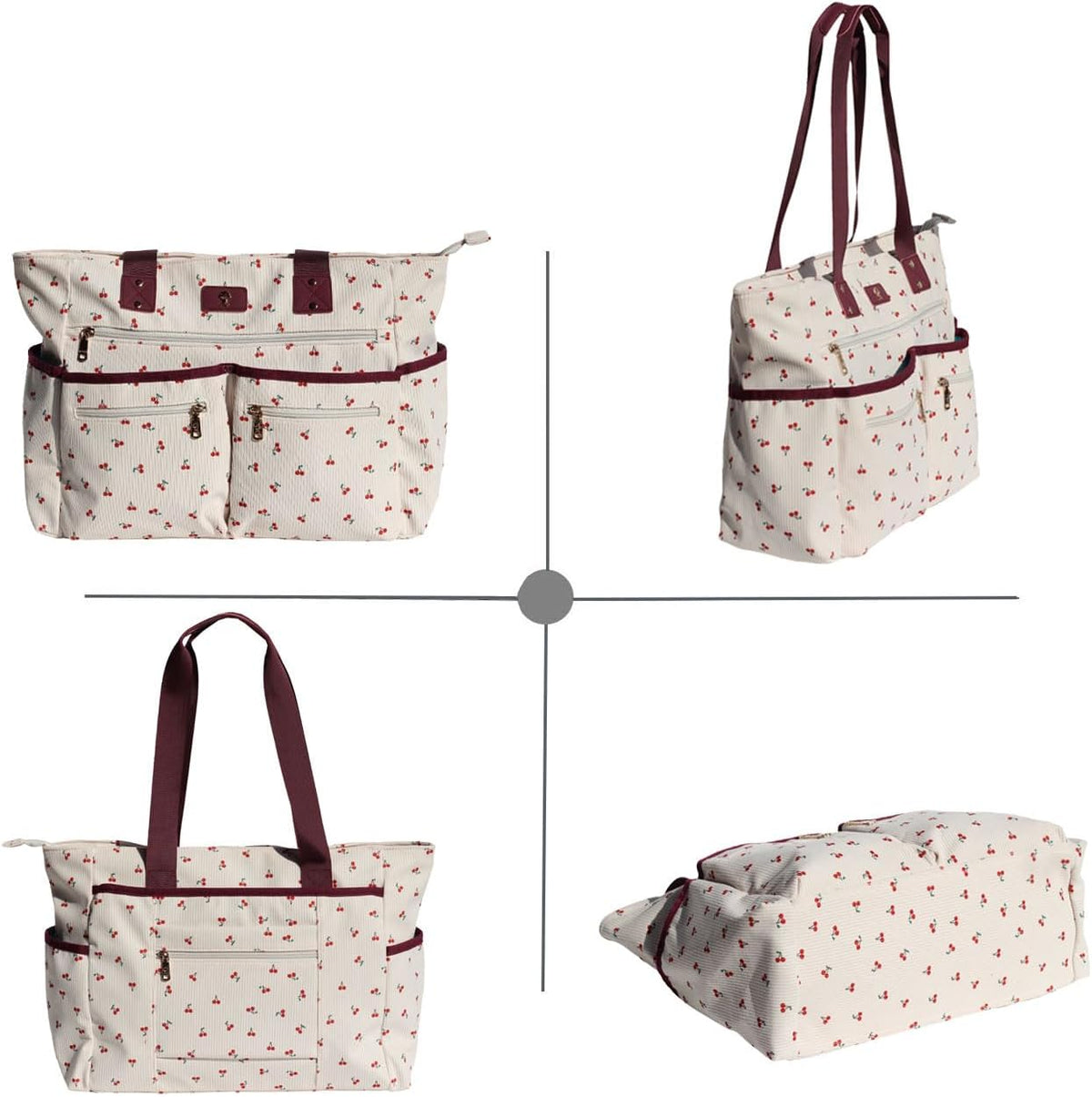 Weekender Bag Carry On Bag Overnight Tote Travel Duffle with 13 Pockets for Travel,Work，Gym,Beach,Teacher,Nurse