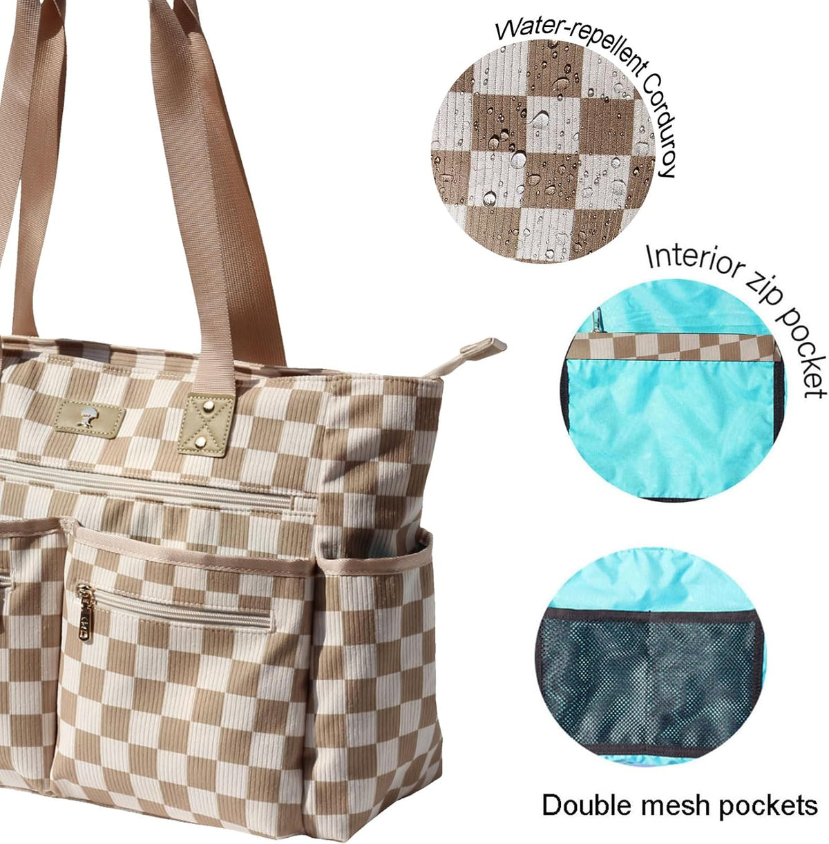 Weekender Bag Carry On Bag Overnight Tote Travel Duffle with 13 Pockets for Travel,Work，Gym,Beach,Teacher,Nurse