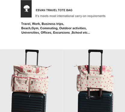 Weekender Bag Carry On Bag Overnight Tote Travel Duffle with 13 Pockets for Travel,Work，Gym,Beach,Teacher,Nurse