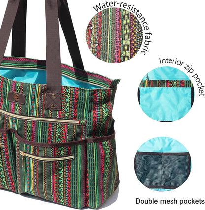 Weekender Bag Carry On Bag Overnight Tote Travel Duffle with 13 Pockets for Travel,Work，Gym,Beach,Teacher,Nurse