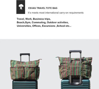 Weekender Bag Carry On Bag Overnight Tote Travel Duffle with 13 Pockets for Travel,Work，Gym,Beach,Teacher,Nurse