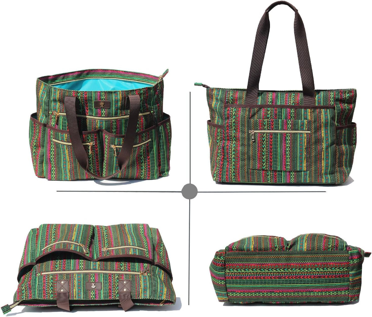 Weekender Bag Carry On Bag Overnight Tote Travel Duffle with 13 Pockets for Travel,Work，Gym,Beach,Teacher,Nurse
