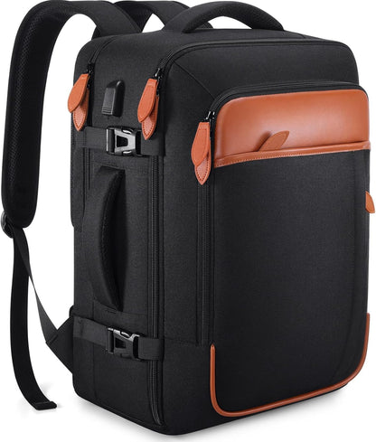 Travel Backpack, 17Inch Laptop Backpack, Carry-on Approved Bag for Men & Women, Waterproof Luggage with Packing Cubes, Shoe Pocket, Personal Item Size for Flights
