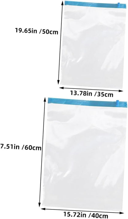 12pcs Maximize Space Reusable Vacuum Compression Bags Travel Packing Suitcase Storage Roll up Packing Bags for Clothing No Pump Required