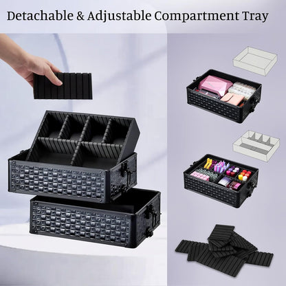 4-in-1 Cosmetology Case on Wheels Portable Rolling Makeup Train Case | Rolling cart for cosmetic supplies, Portable storage for makeup artists/hairstylists/nail technicians/beauty enthusiasts