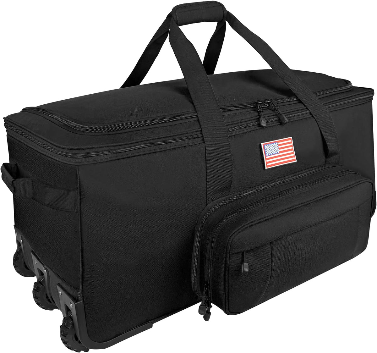 150L Large Rolling Duffle Bag with Wheels, Heavy Duty 32'' Tri-Wheel Gear Hauler for Camping,Moving Sports Equipment,Military & Airline Checked Bag Approved,Khaki