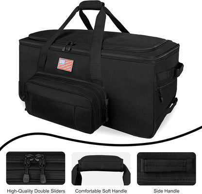 150L Large Rolling Duffle Bag with Wheels, Heavy Duty 32'' Tri-Wheel Gear Hauler for Camping,Moving Sports Equipment,Military & Airline Checked Bag Approved,Khaki