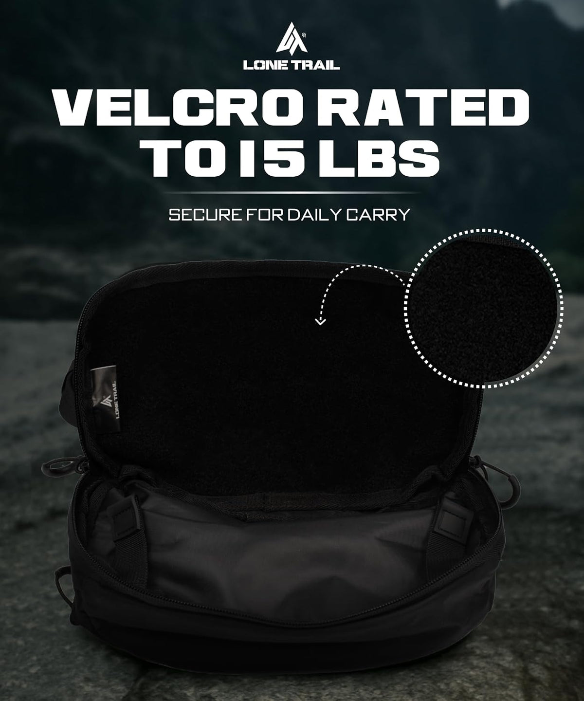 Subcompact Concealed Carry Fanny Pack for Men | Adjustable ccw fanny pack for Men Hiking and Travel, Quick Access to Back Pockets- Tactical Waist Packs w/Fully Adjustable Main & Extra Strap