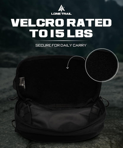 Subcompact Concealed Carry Fanny Pack for Men | Adjustable ccw fanny pack for Men Hiking and Travel, Quick Access to Back Pockets- Tactical Waist Packs w/Fully Adjustable Main & Extra Strap
