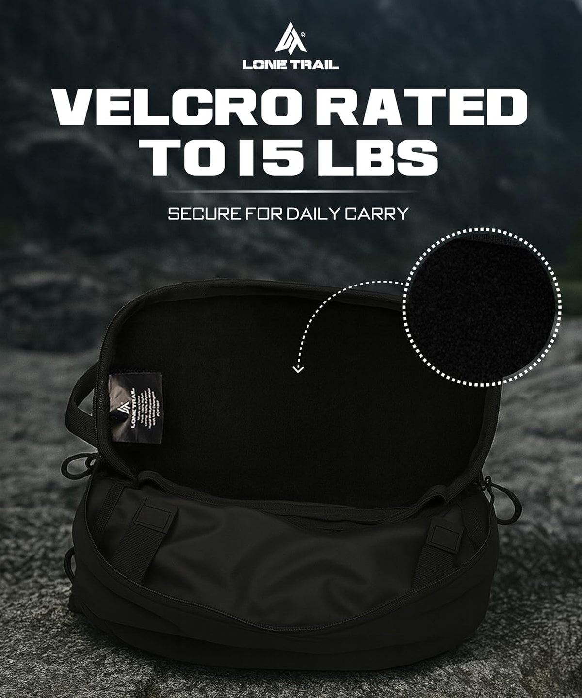 Subcompact Concealed Carry Fanny Pack for Men | Adjustable ccw fanny pack for Men Hiking and Travel, Quick Access to Back Pockets- Tactical Waist Packs w/Fully Adjustable Main & Extra Strap