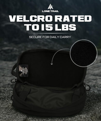 Subcompact Concealed Carry Fanny Pack for Men | Adjustable ccw fanny pack for Men Hiking and Travel, Quick Access to Back Pockets- Tactical Waist Packs w/Fully Adjustable Main & Extra Strap