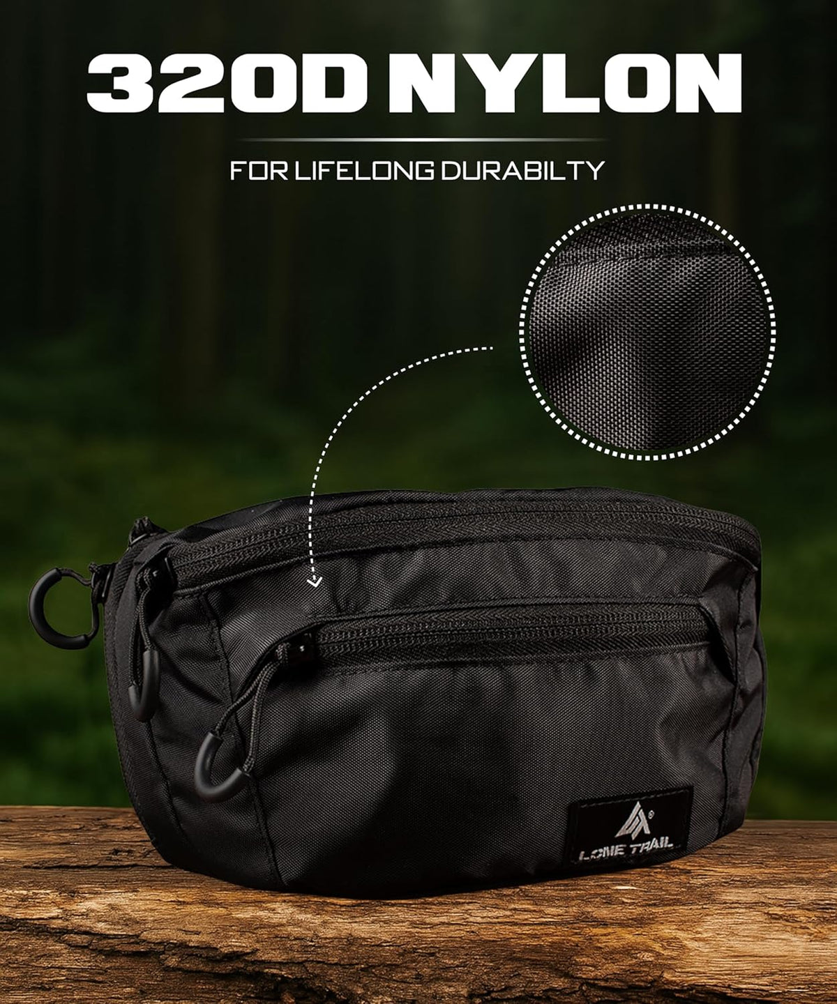 Subcompact Concealed Carry Fanny Pack for Men | Adjustable ccw fanny pack for Men Hiking and Travel, Quick Access to Back Pockets- Tactical Waist Packs w/Fully Adjustable Main & Extra Strap