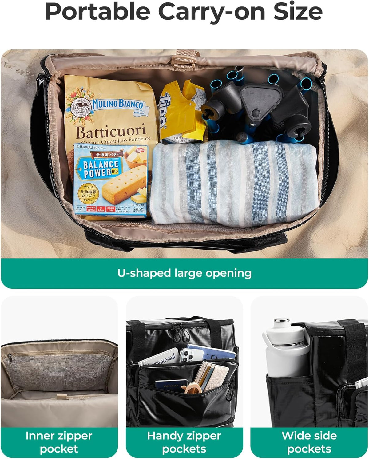 Rolling Duffle Bag with Wheels, Travel Duffel Luggage Bag for Women, Water Repellent Heavy Duty for Travel Camp, Grey, Medium, 48L